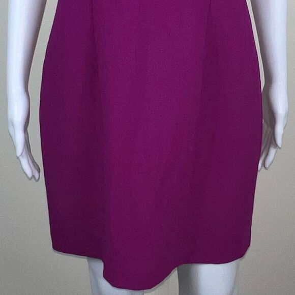 Trina Turk Magenta High Neck Peekaboo Cocktail Dress - Picture 3 of 13